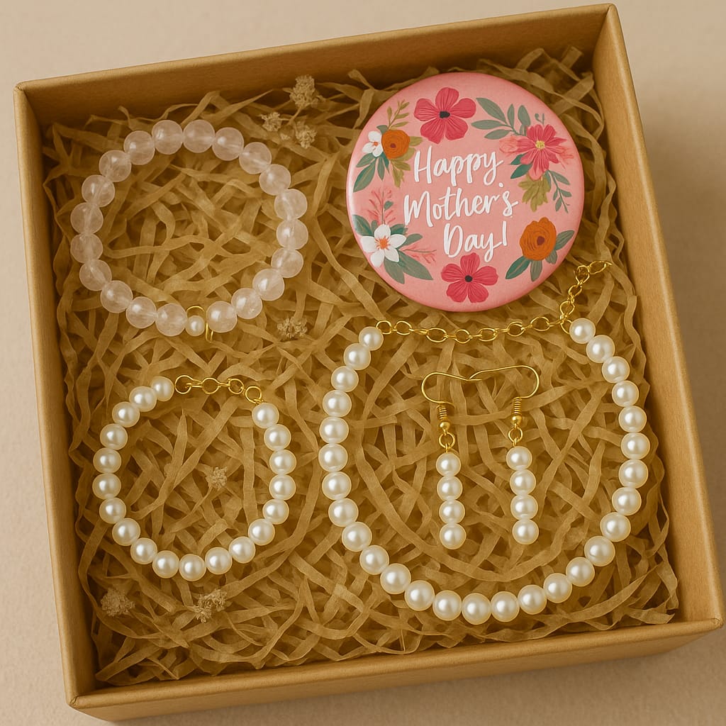 Elegant Mother’s Day Pearl Jewelry Gift Set