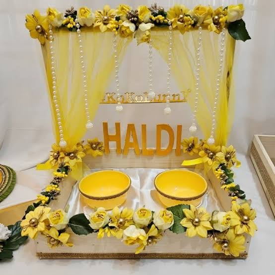 Royal Haldi Ceremony Decor Box
