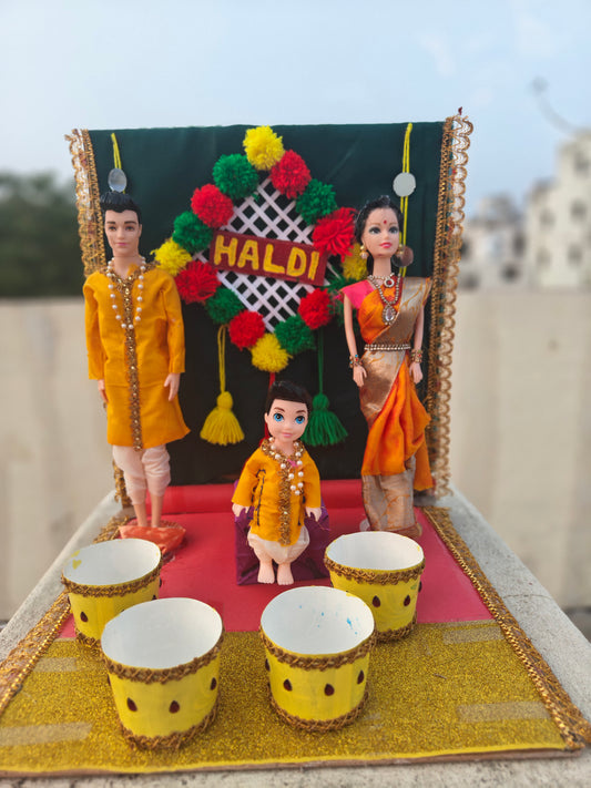 Haldi Vibes Miniature Decor – A Touch of Tradition
