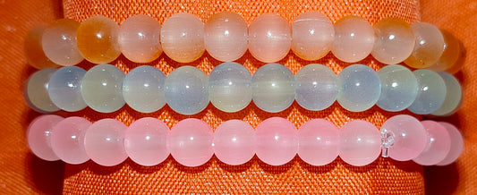 Glossy Beaded Bracelet Set (Pack of 3)